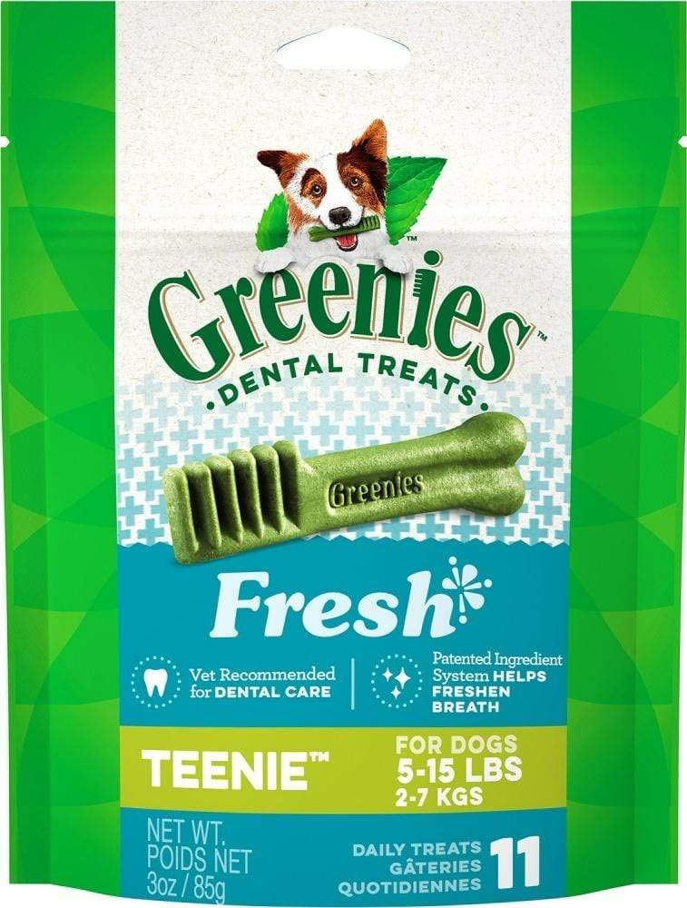 Greenies Teenie Natural Dental Care Dog Treats Blueberry Flavor, 12 oz. Pouch (43 Treats)