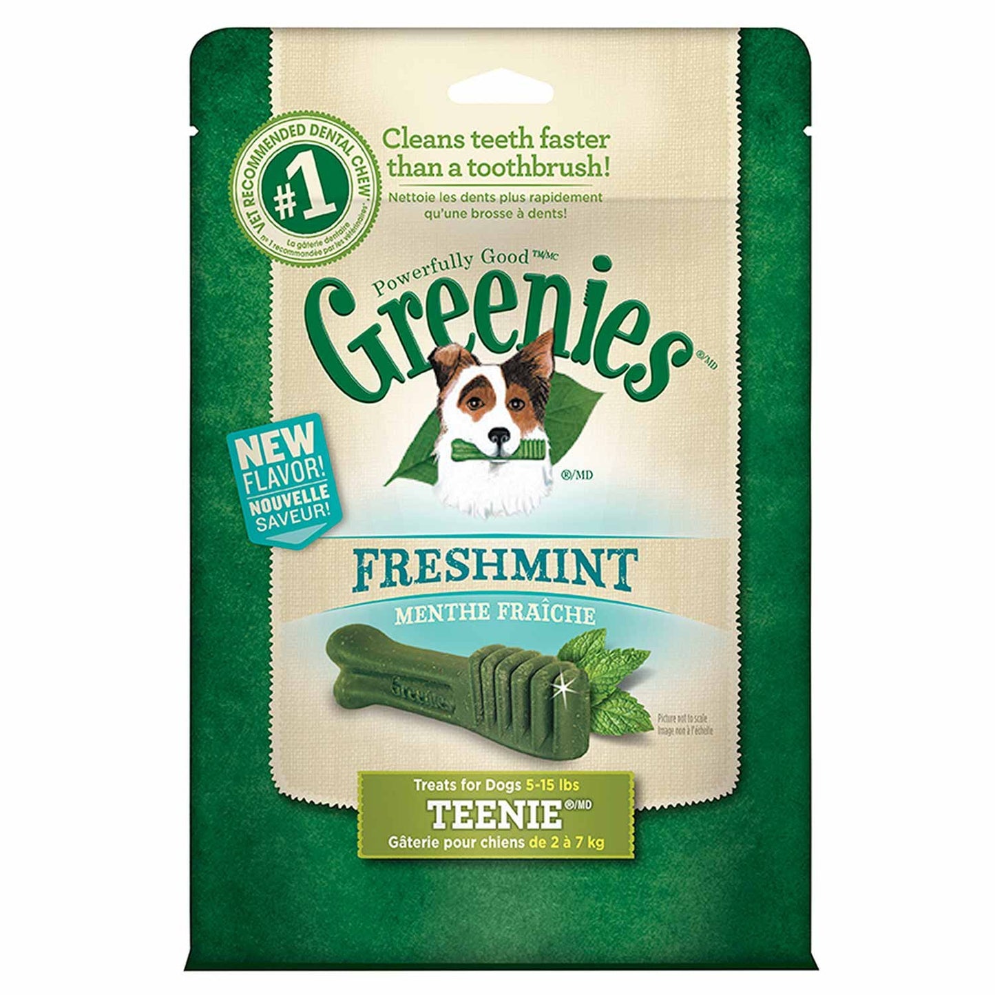 Greenies Teenie Natural Dental Care Dog Treats Blueberry Flavor, 12 oz. Pouch (43 Treats)