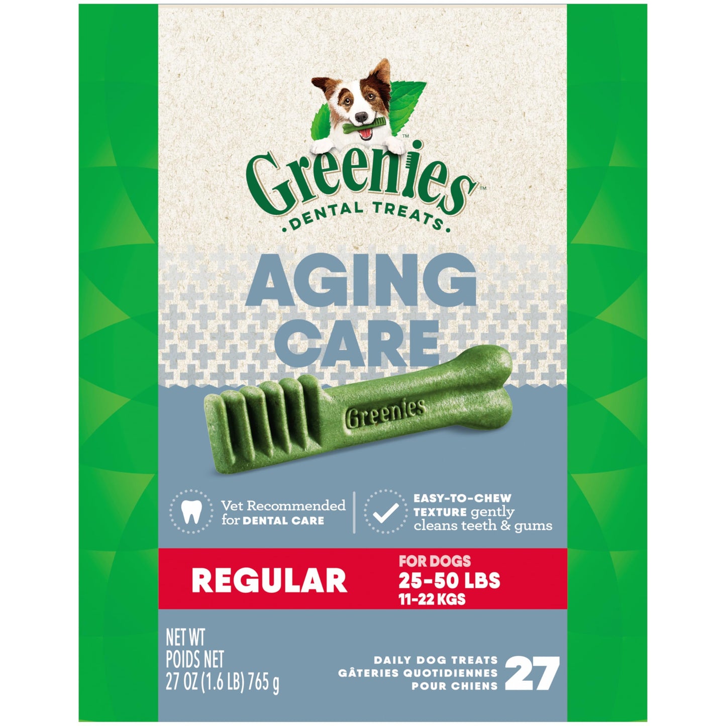 Greenies Teenie Natural Dental Care Dog Treats Blueberry Flavor, 12 oz. Pouch (43 Treats)