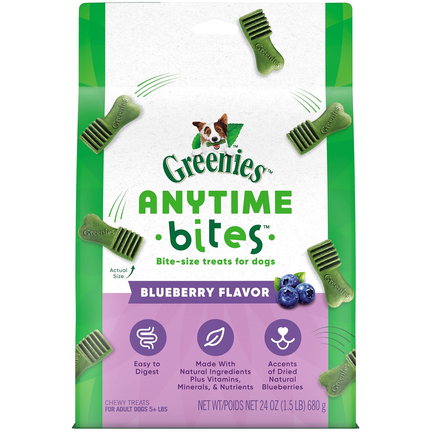 Greenies Anytime Bites Dog Treats, Original Flavor, 24 oz. Bag