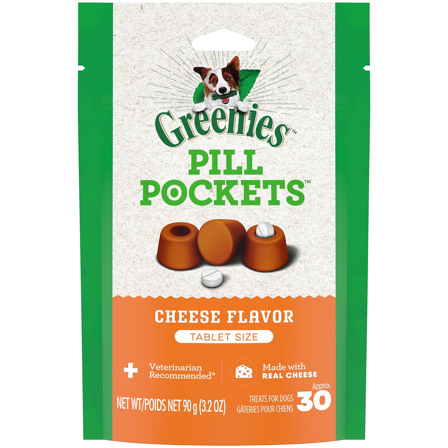Greenies Pill Pockets Small Size Soft Dog Treats for Tablets, Hickory Smoke Flavor, Made with Natural Ingredients Plus Minerals & Trace Nutrients, 3.2 oz. (30 Count, Pack of 1)