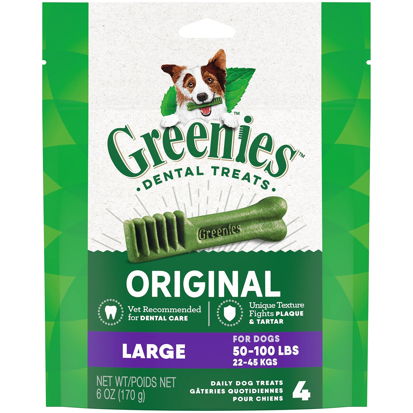 Greenies Original Large Natural Dental Care Dog Treats, 12 oz. Pouch (8 Treats)