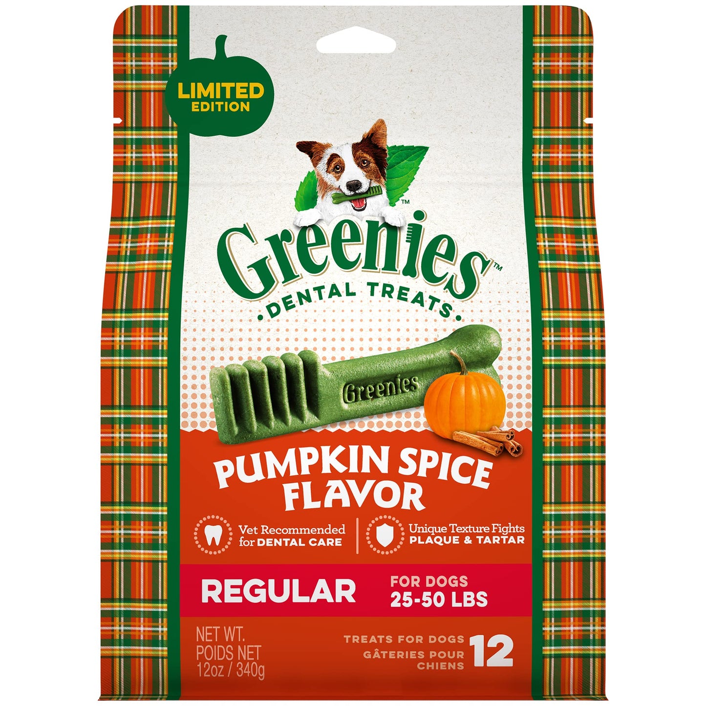 Greenies Original Petite Natural Dental Care Dog Treats, 36 oz. Pack (60 Treats)