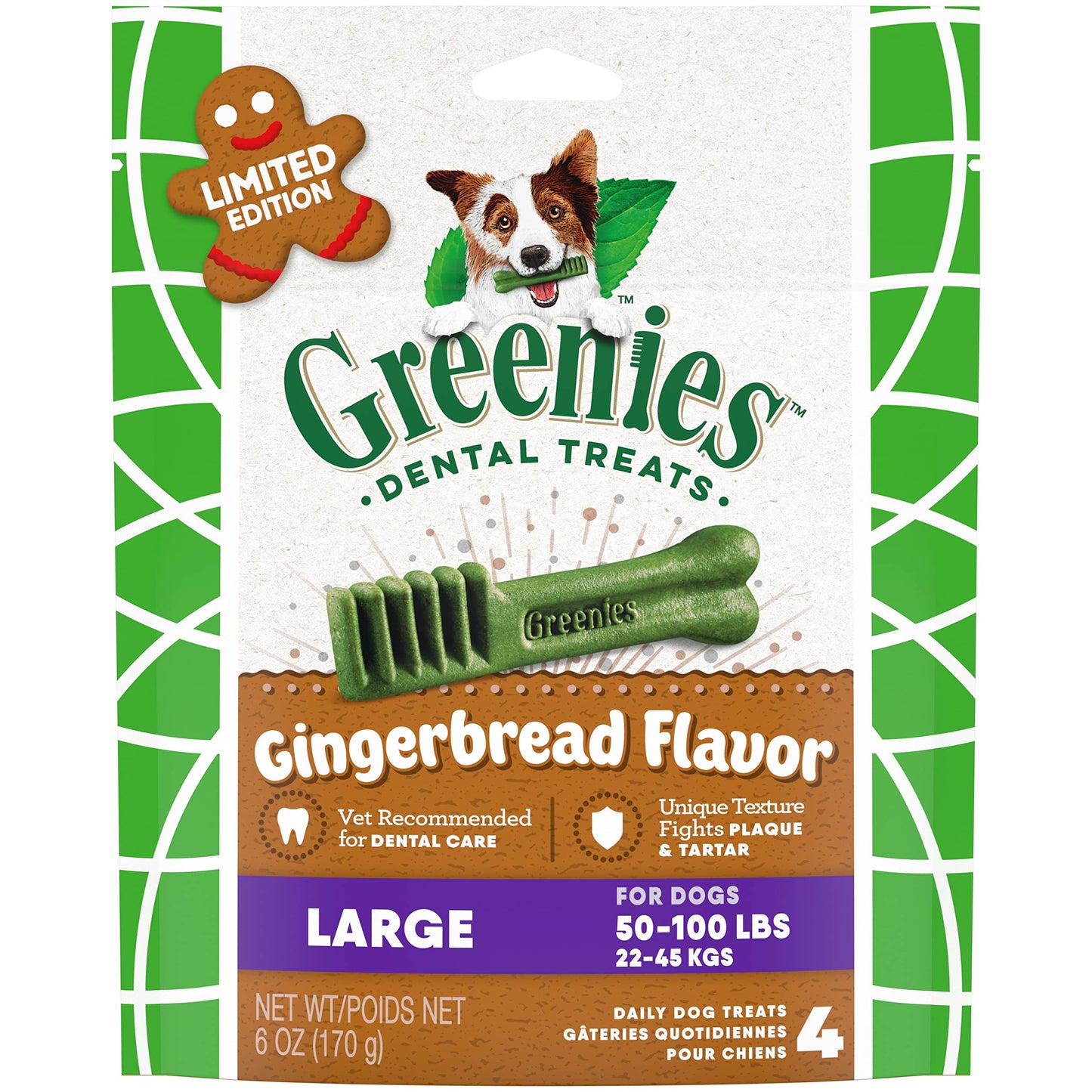 Greenies Teenie Natural Dental Care Dog Treats Blueberry Flavor, 12 oz. Pouch (43 Treats)