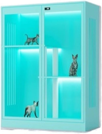 Cat Villa Steel Cat Cage Cat Villa Cat House Cat Display Cabinet Cat House Cat Litter Home Indoor Large Space Multi-Layer Cat House