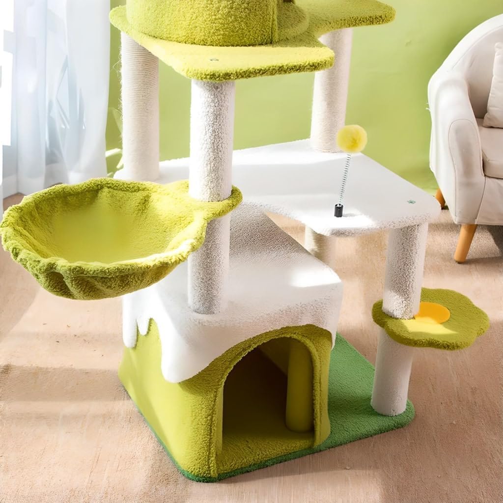 Deluxe Multi-Layer cat Tree with Climbing Frame & nest