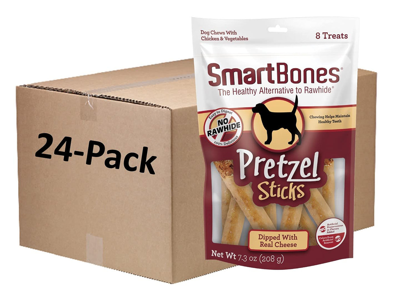 SmartBones No Artificial Colors or Preservatives Pretzel-Style Chews, Treat Your Dog to a Fun Shapped Rawhide-Free Chew