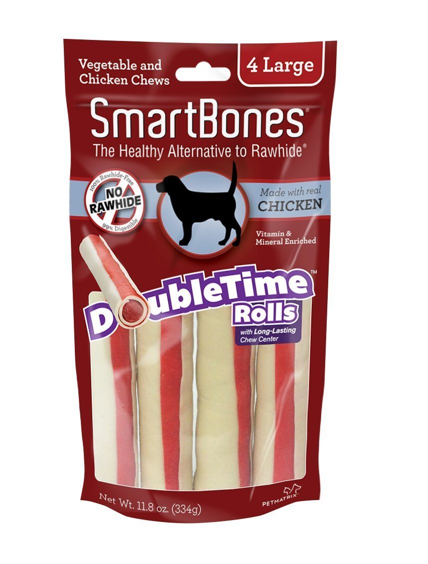 SmartBones PlayTime Chews, Rawhide Free Dog Chews, Treats for Dogs Made With Real Chicken, 10 Count Small