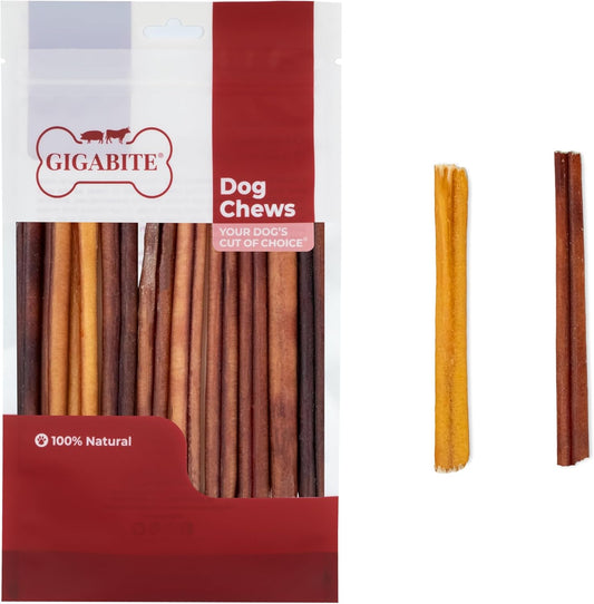 Best Pet Supplies GigaBite 6 Inch Regular Bully Sticks (10 Pack) - All Natural, Free Range Beef Pizzle Dog Treat