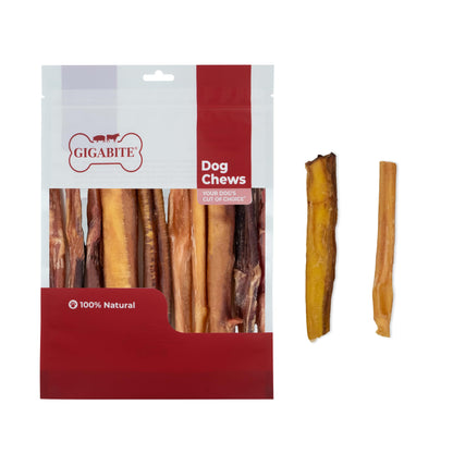 Best Pet Supplies GigaBite 6 Inch Natural Odor Bully Sticks Treats (20 Pack) All Natural, Free Range Beef Pizzle Dog Chews