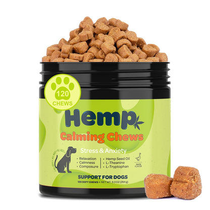 Zingly Hemp Calming Chews for Dogs Calming Treats Chews - Anxiety Relief Treats, Separation Anxiety Relief for Dogs Calming Treats Pet Calming Care Chews for Anti Anxiety Dogs, Bacon, 30 Counts