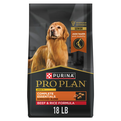 Purina Pro Plan High Protein Dog Food With Probiotics for Dogs, Shredded Blend Salmon & Rice Formula - 17 lb. Bag