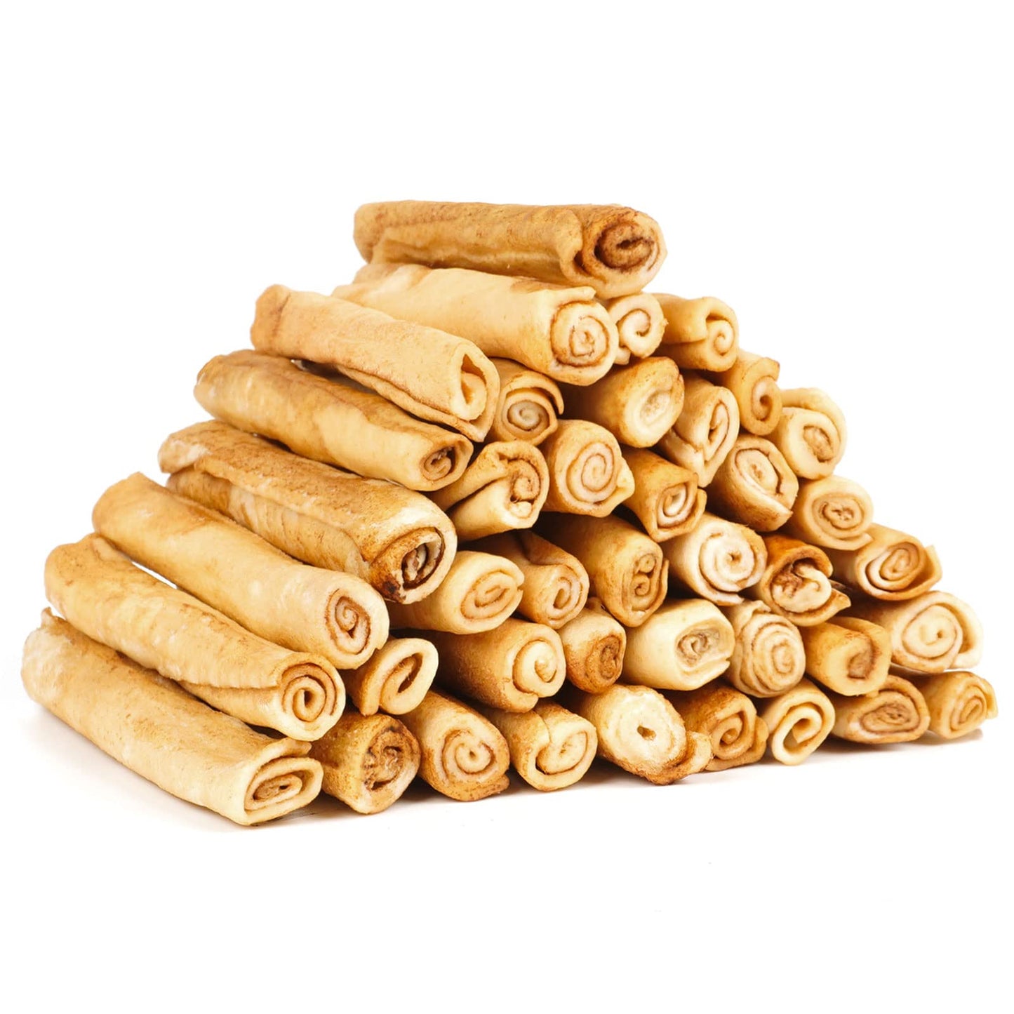 MON2SUN Dog Rawhide Rolls Twist Sticks Chew Treats Natural Flavor 6.5 Inch 40 Count for Puppy and Small Dogs