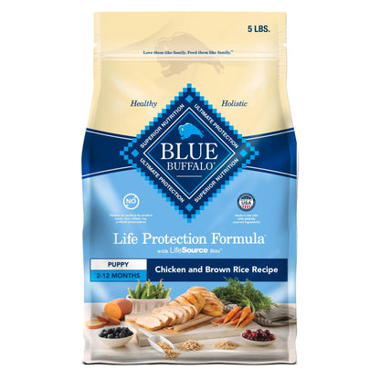 Blue Buffalo Life Protection Formula Puppy Dry Dog Food, Chicken & Brown Rice, 30 lbs