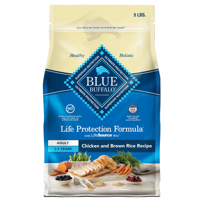 Blue Buffalo Life Protection Formula Healthy Weight Adult Dry Dog Food, Supports an Ideal Weight, Made with Natural Ingredients, Chicken & Brown Rice Recipe, 30-lb Bag