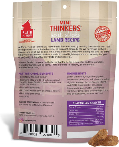 PLATO Pet Treats Small Bites - Air-Dried Training Treats for Dogs - Supports Healthy Digestion - Limited Ingredients - Lamb 2.5oz