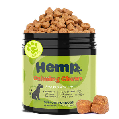 Zingly Hemp Calming Chews for Dogs Calming Treats Chews - Anxiety Relief Treats, Separation Anxiety Relief for Dogs Calming Treats Pet Calming Care Chews for Anti Anxiety Dogs, Bacon, 30 Counts