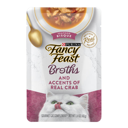 Purina Fancy Feast Lickable Wet Cat Food Broth Topper, Classic With Chicken and Vegetables - (Pack of 16) 1.4 oz. Pouches