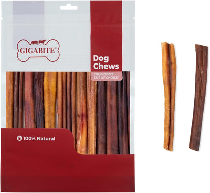 Best Pet Supplies GigaBite 6 Inch Regular Bully Sticks (20 Pack) - All Natural, Free Range Beef Pizzle Dog Treat