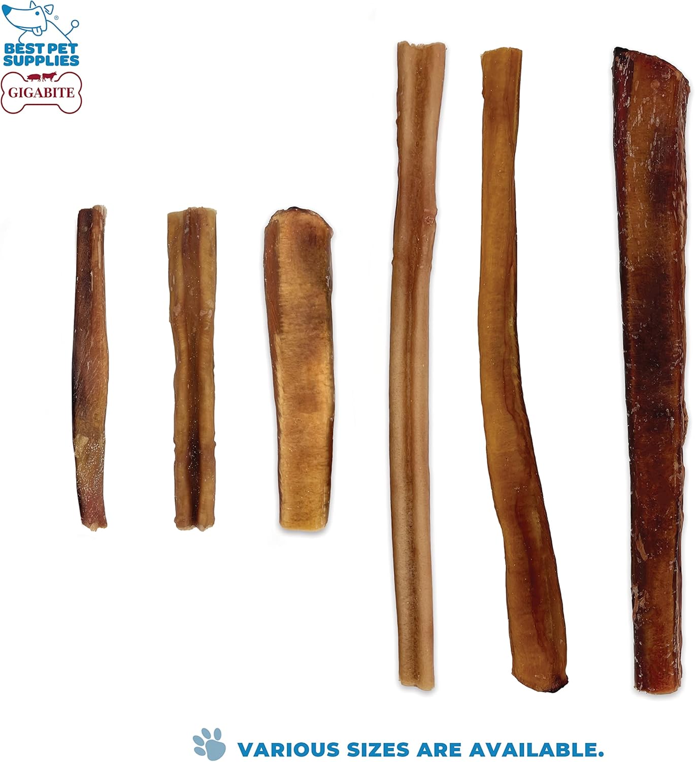 Best Pet Supplies GigaBite 12 Inch Monstrous Bully Sticks (4 Pack) - All Natural, Free Range Beef Pizzle Dog Treat