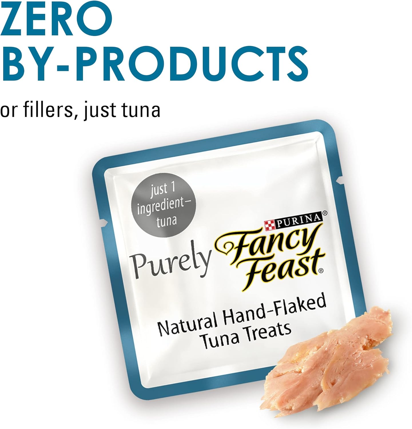 Purina Fancy Feast Natural Cat Treats, Purely Natural Hand-Flaked Tuna - (Pack of 5) 10 ct. Pouches