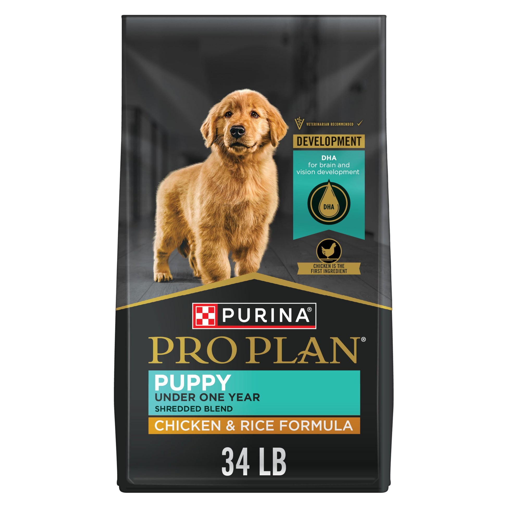 Purina Pro Plan High Protein Puppy Food Shredded Blend Chicken & Rice Formula - 6 lb. Bag