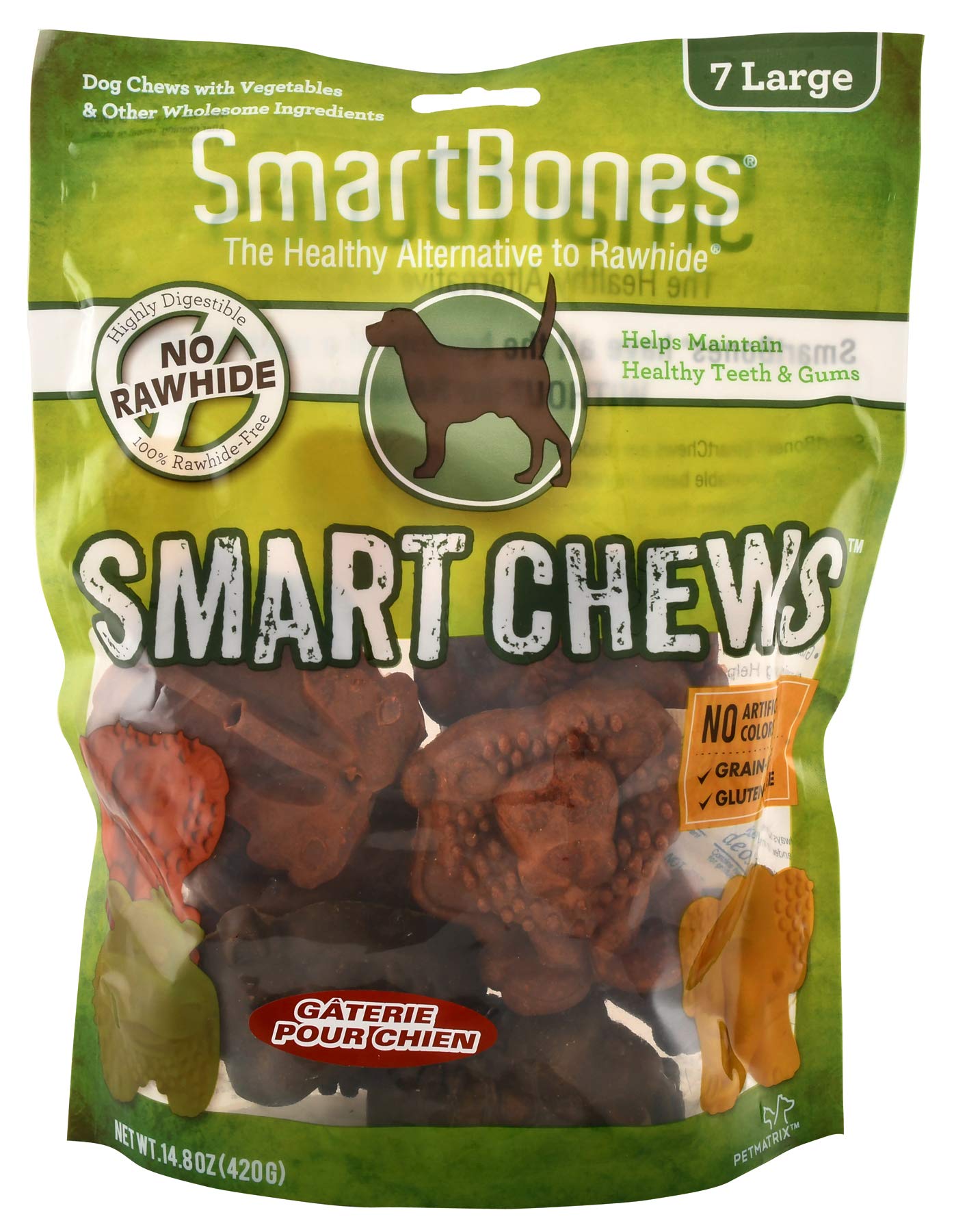 SmartBones Smart Chews, Rawhide Free Dog Chews, Treats for Dogs Made with Real Chicken and Vegetables, 14 Count Small