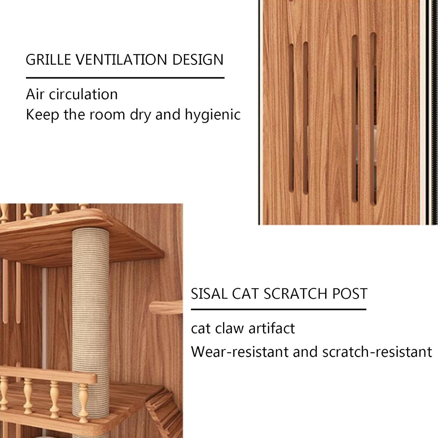 Cat Villa Closed cat cage Against The Wall, Multi-Layer, Circulation and Ventilation Cat House (Color : 02)