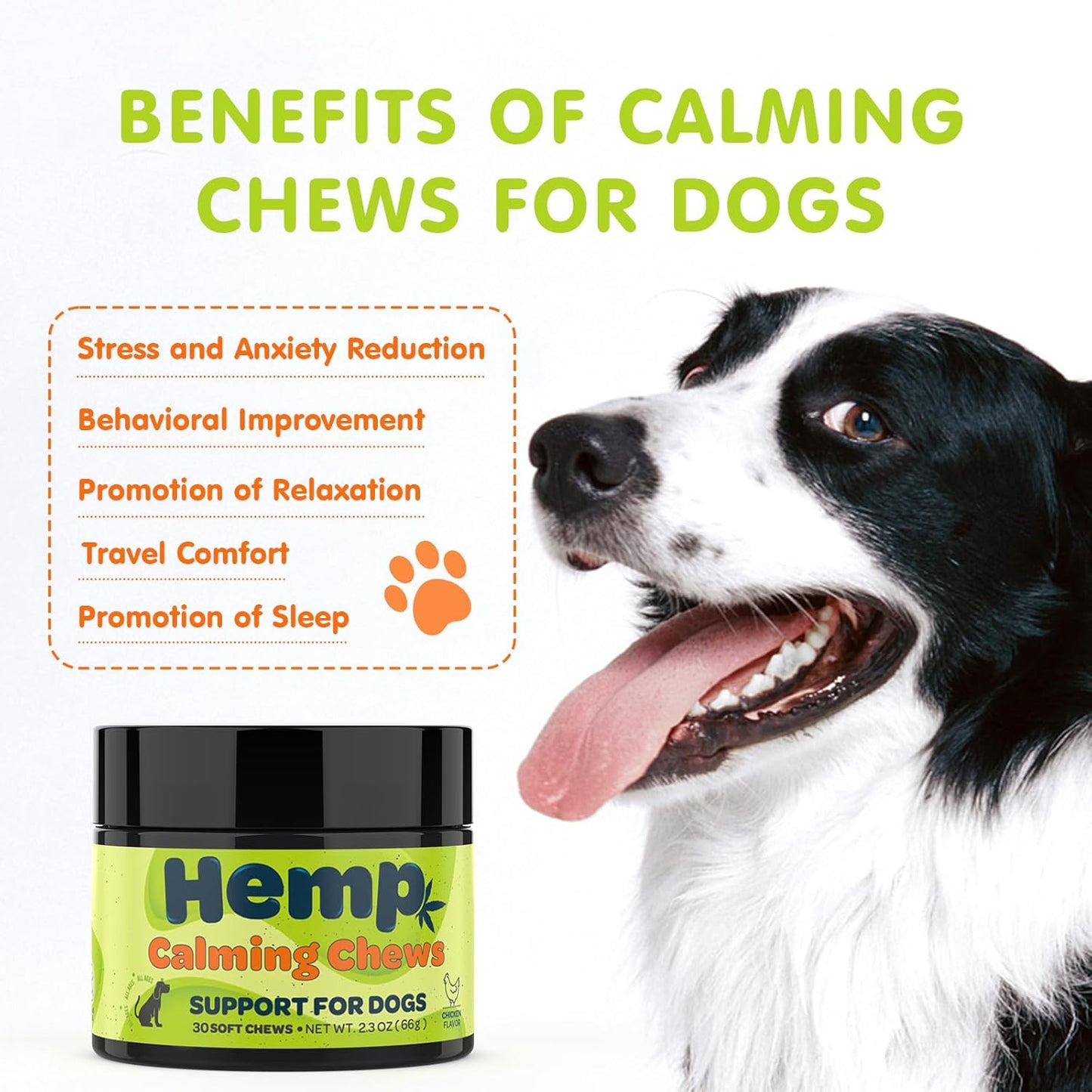 Zingly Hemp Calming Chews for Dogs Calming Treats Chews - Anxiety Relief Treats, Separation Anxiety Relief for Dogs Calming Treats Pet Calming Care Chews for Anti Anxiety Dogs, Bacon, 30 Counts