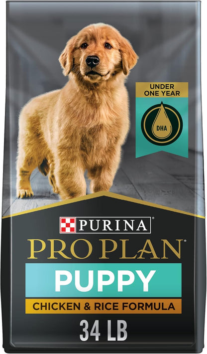 Purina Pro Plan High Protein Dry Puppy Food, Chicken and Rice Formula - 34 lb. Bag