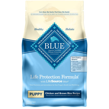 Blue Buffalo Life Protection Formula Puppy Dry Dog Food, Chicken & Brown Rice, 30 lbs