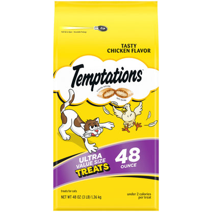 Temptations Classic Crunchy and Soft Cat Treats Tasty Chicken Flavor, 30 oz. Tub