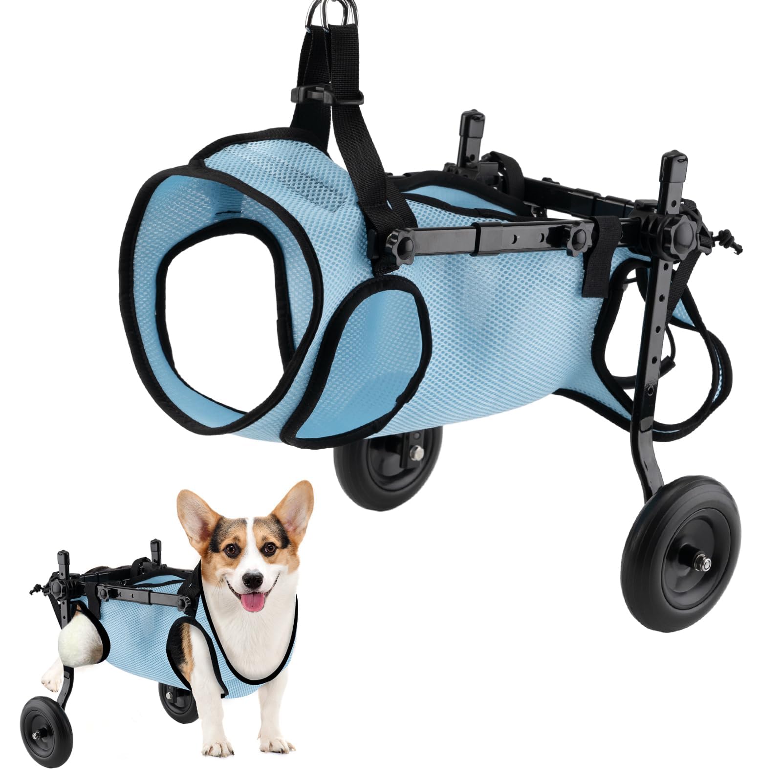 Dog Wheelchair for Back Legs, Dog Wheelchair Cart, Doggy/cat Wheelchair with Disabled Hind Legs Walking, Mobility Aids for Large Pets Hind Limbs, Dog Carts with Wheels, Light Weight, XL