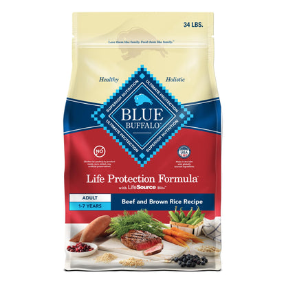 Blue Buffalo Life Protection Formula Healthy Weight Adult Dry Dog Food, Supports an Ideal Weight, Made with Natural Ingredients, Chicken & Brown Rice Recipe, 30-lb Bag