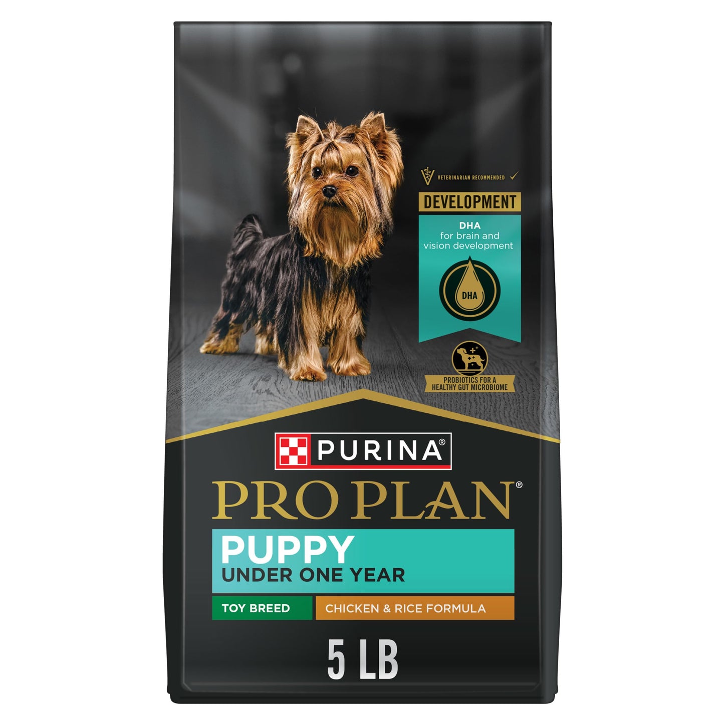 Purina Pro Plan Toy Breed Dog Food With Probiotics for Dogs, Chicken & Rice Formula - 5 lb. Bag