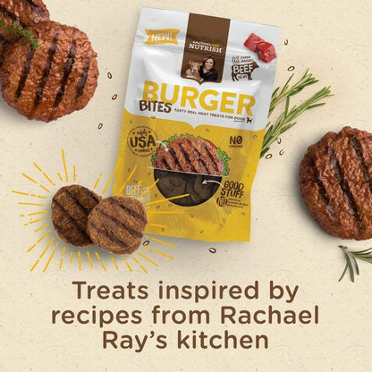 Rachael Ray Nutrish Burger Bites Beef Recipe With Bison Dog Treats, 12 oz. Pouch