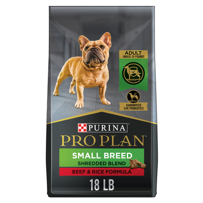 Purina Pro Plan Small Breed Dog Food With Probiotics for Dogs, Shredded Blend Chicken & Rice Formula - 6 lb. Bag