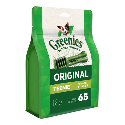 Greenies Teenie Natural Dental Care Dog Treats Blueberry Flavor, 12 oz. Pouch (43 Treats)