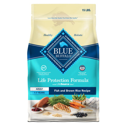 Blue Buffalo Life Protection Formula Healthy Weight Adult Dry Dog Food, Supports an Ideal Weight, Made with Natural Ingredients, Chicken & Brown Rice Recipe, 30-lb Bag