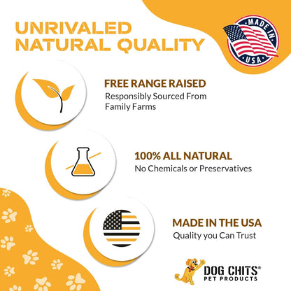 Dog Chits Bison Lung Fillets Dog and Puppy Treats - All Natural Grain and Chemical Free Training Chews - High Protein and Low Fat - Supports Dental Health - Made in The USA - Large 10 oz Bag