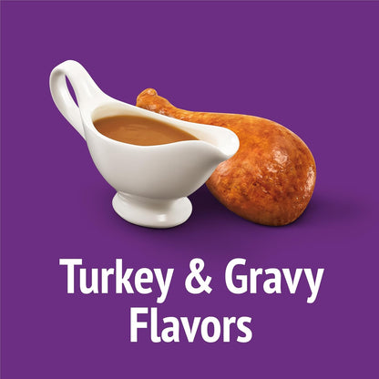 Purina Friskies Cat Treats, Party Mix Gravy-licious Crunch Turkey and Gravy Flavors - (Pack of 10) 2.1 oz. Pouches