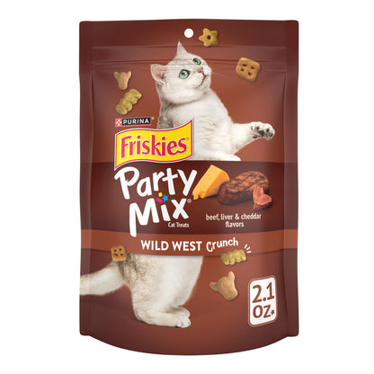 Purina Friskies Cat Treats, Party Mix Gravy-licious Crunch Turkey and Gravy Flavors - (Pack of 10) 2.1 oz. Pouches