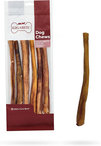 Best Pet Supplies GigaBite 12 Inch Premium Bully Sticks (6 Pack) - All Natural, Free Range Beef Pizzle Dog Treat