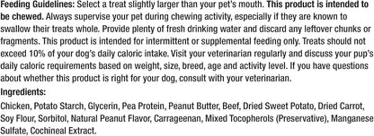 SmartBones No Artificial Colors or Preservatives Rib and Wing Chews, Treat Your Dog to a Fun Shapped Triple Flavor Chew