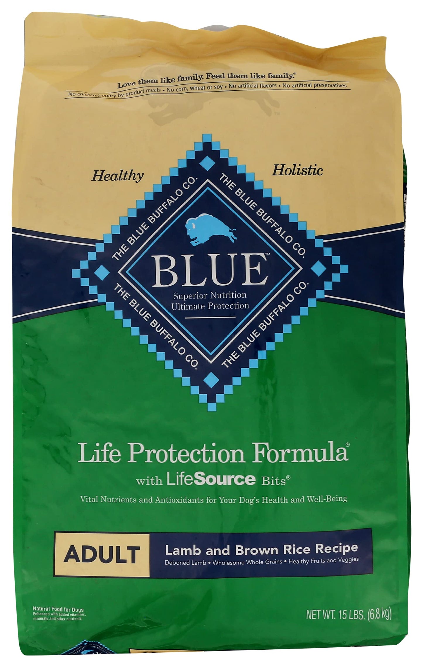 Blue Buffalo Life Protection Formula Natural Adult Dry Dog Food, Chicken and Brown Rice 6-lb