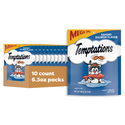 Temptations Classic Crunchy and Soft Cat Treats Seafood Medley Flavor, 30 oz. Tub