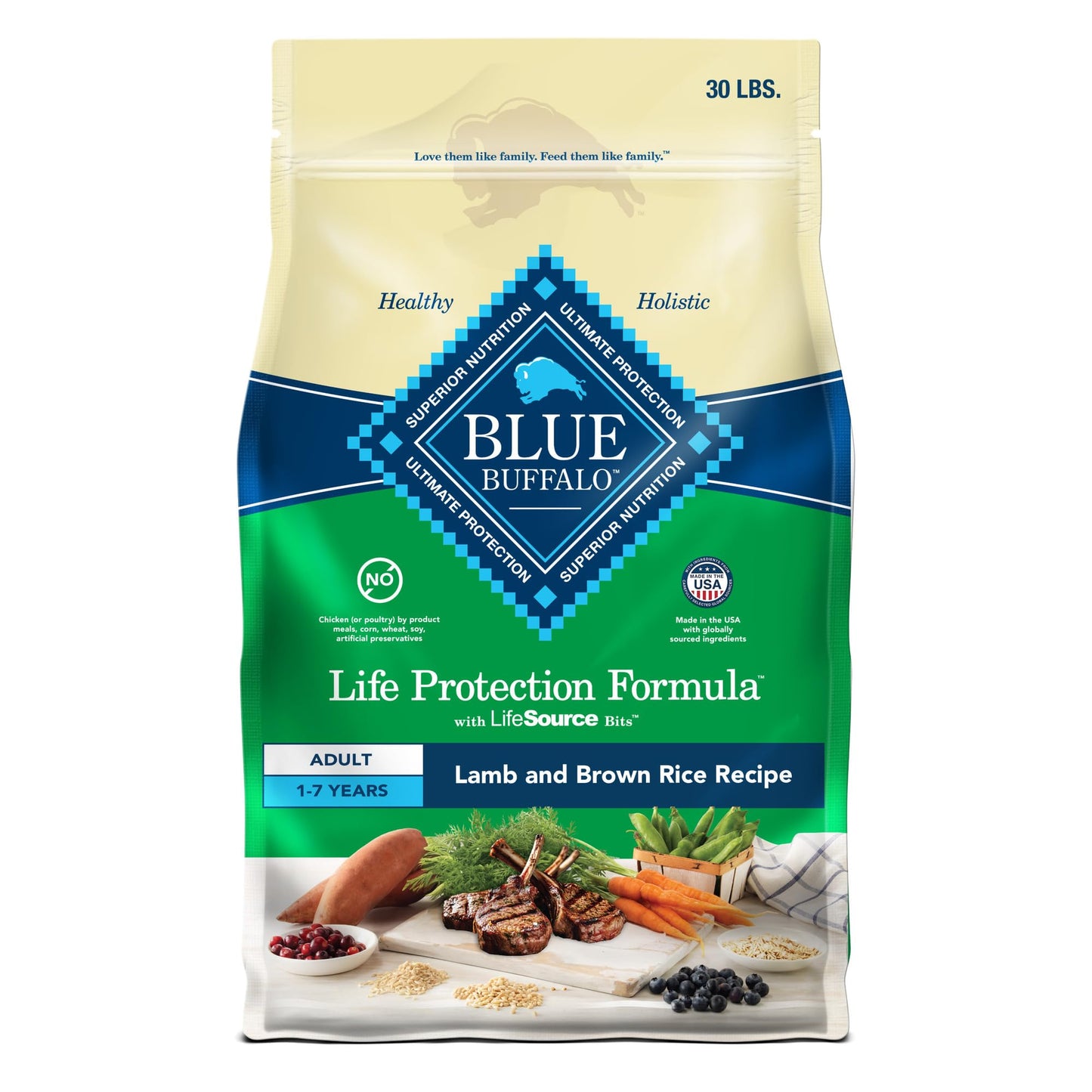 Blue Buffalo Life Protection Formula Natural Adult Dry Dog Food, Chicken and Brown Rice 6-lb