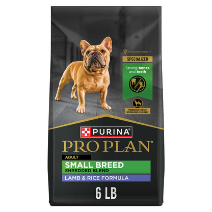 Purina Pro Plan Small Breed Dog Food With Probiotics for Dogs, Shredded Blend Chicken & Rice Formula - 6 lb. Bag