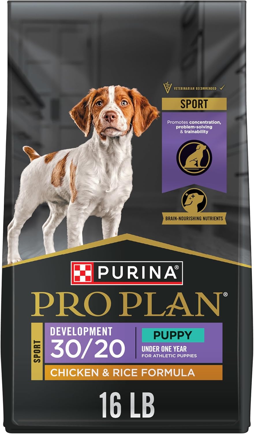 Purina Pro Plan Sport Development 30/20 Chicken and Rice Formula High Protein Dog Food for Puppies - 16 lb. Bag