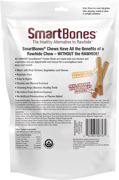 SmartBones No Artificial Colors or Preservatives Pretzel-Style Chews, Treat Your Dog to a Fun Shapped Rawhide-Free Chew 8 Count (Pack of 1)